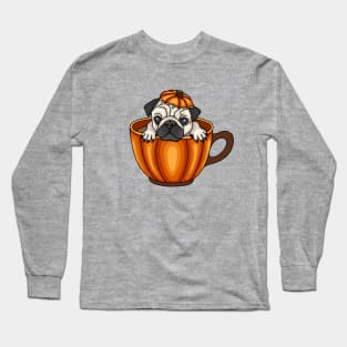 Pugkin Spice Latte Long Sleeve T-Shirt